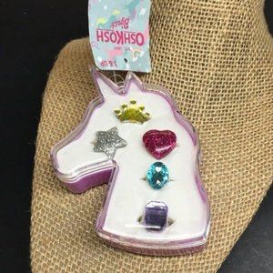 OshKosh Bgosh Ring Lot Adjustable Bling Unicorn Girls Size 5 Crown Heart Barbie